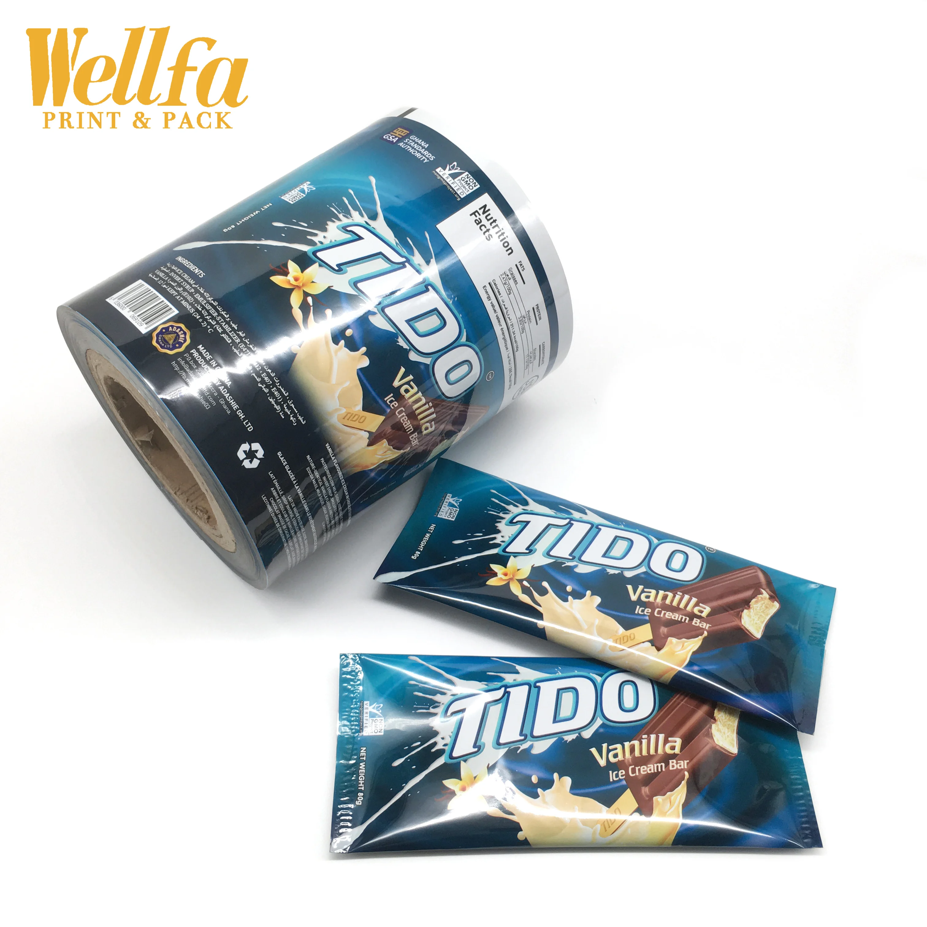 Фабричная фольга для шоколадного мороженого