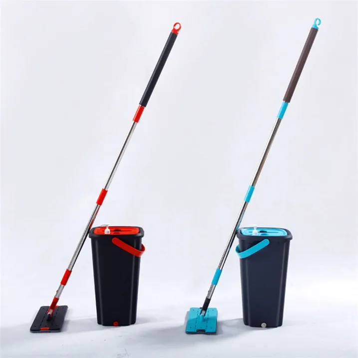 New Fashion Hand Free Flat Squeeze Mop and Bucket Microfiber Scratch Squeeze Floor Mop for Home Cleaning