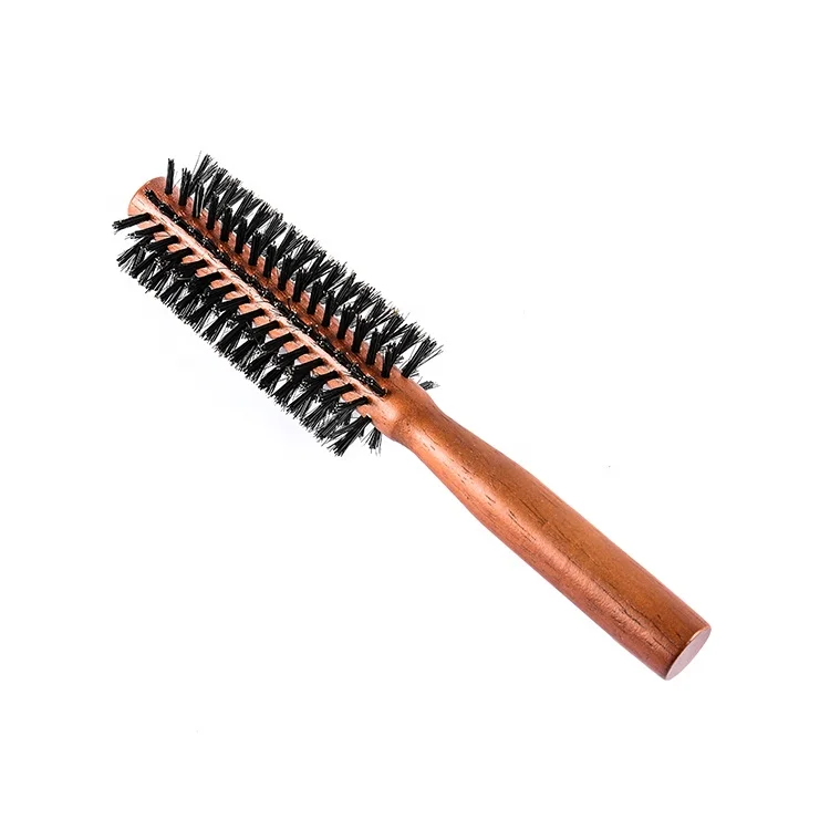 Luxe eco-friendly boar bristle hair brush soft hair brush with wooden handle good beauty salon tools private label hair brush