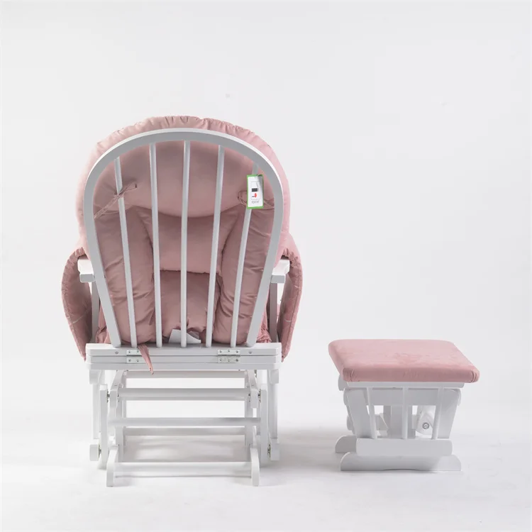 UK Best Seller Rise chair New Mom Breastfeeding Reclining Glider Rocker Chair with Ottoman