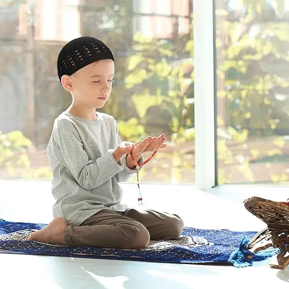 New Style Wholesale Egyptian Turkish Arabic Men Embroidery Muslim Prayer Hat Islamic Kufi Hat