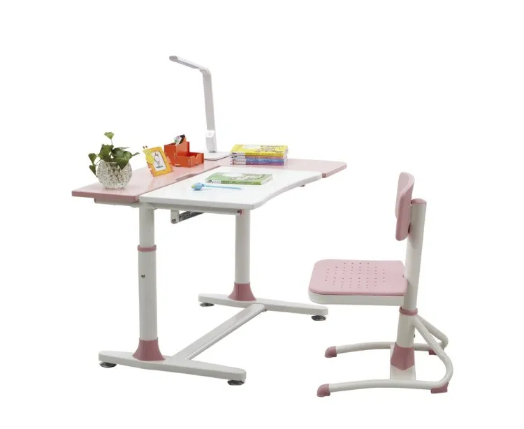 Student study table and chair with adjustable top desk and chair sets