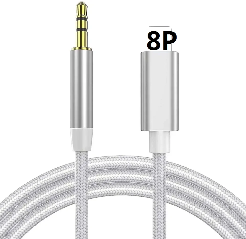 Wholesale Audio Cable Nylon Braid Light ing 3.5mm Headphone Jack Audio AUX Adapter Cable