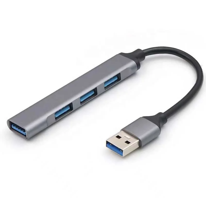 USB3.0 4 Ports Usb Adapter for mouse keyboard flash driver Aluminum Usb3.0 4-In-1 Usb Hub5Gbps Usb 3.0 2.0 Adapter hub