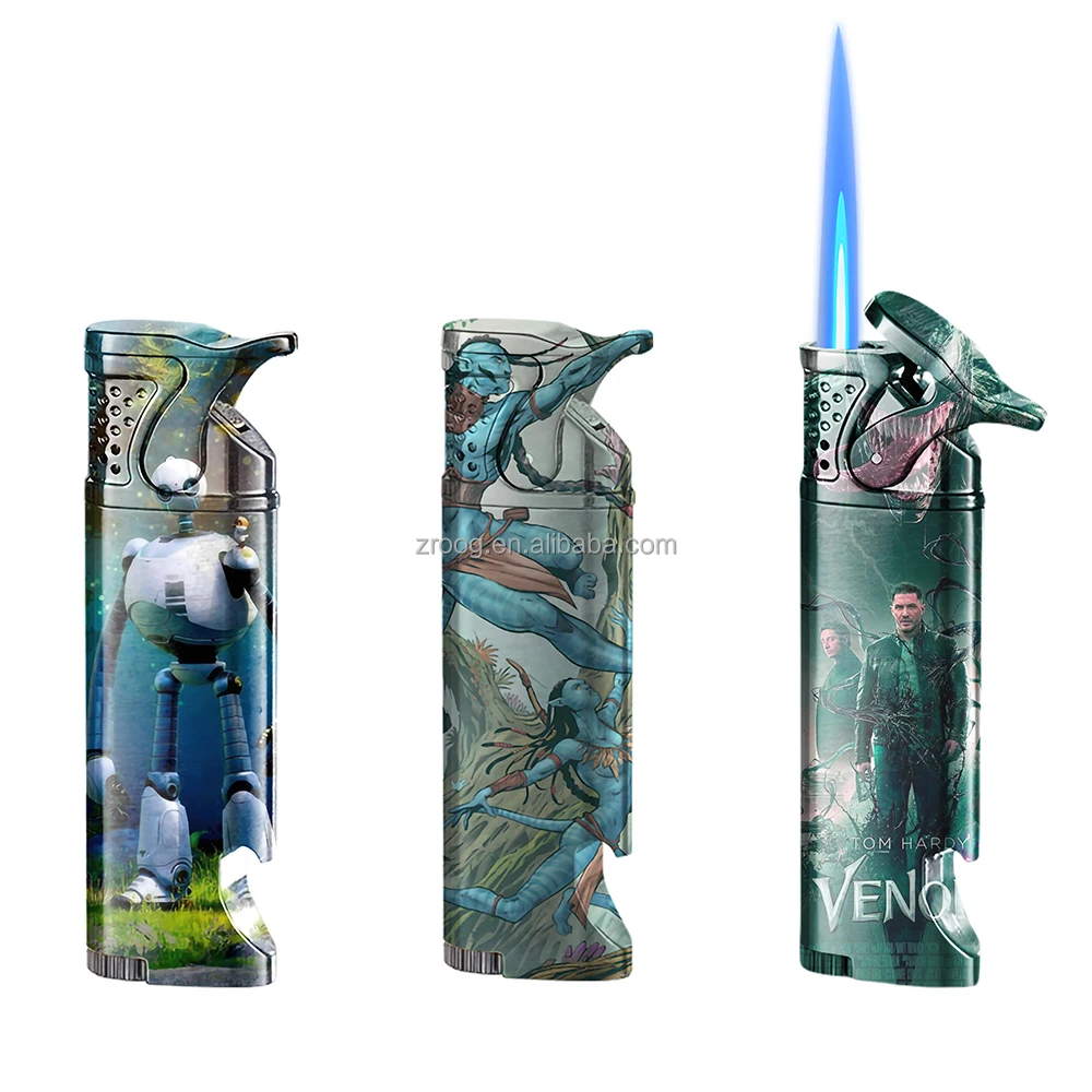 2025 Top-selling Torch Flame Gas Lighter Windproof Cigarettes Pocket Lighter With Bottle Opener