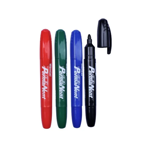 Customized high quality school office black permanent marker pen with colored ink