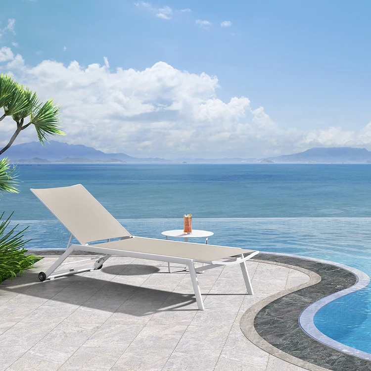 
Высокое качество роскошная Релаксация в бассейне светодиодный алюминиевый шезлонг 