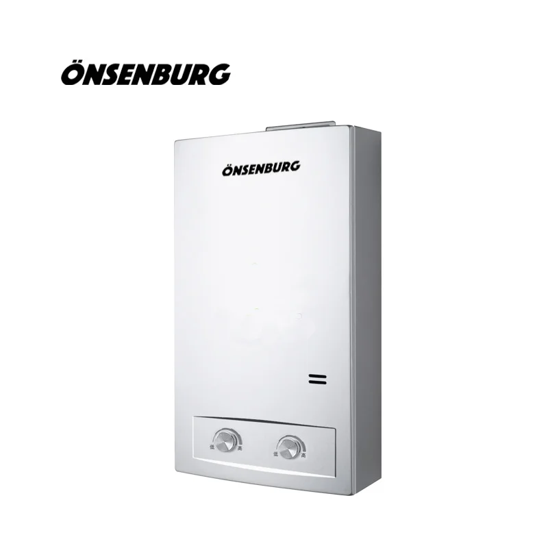 OEM manufacturer 6L/8L/10L hot sale stainless steel instant portable lpg gas geyser