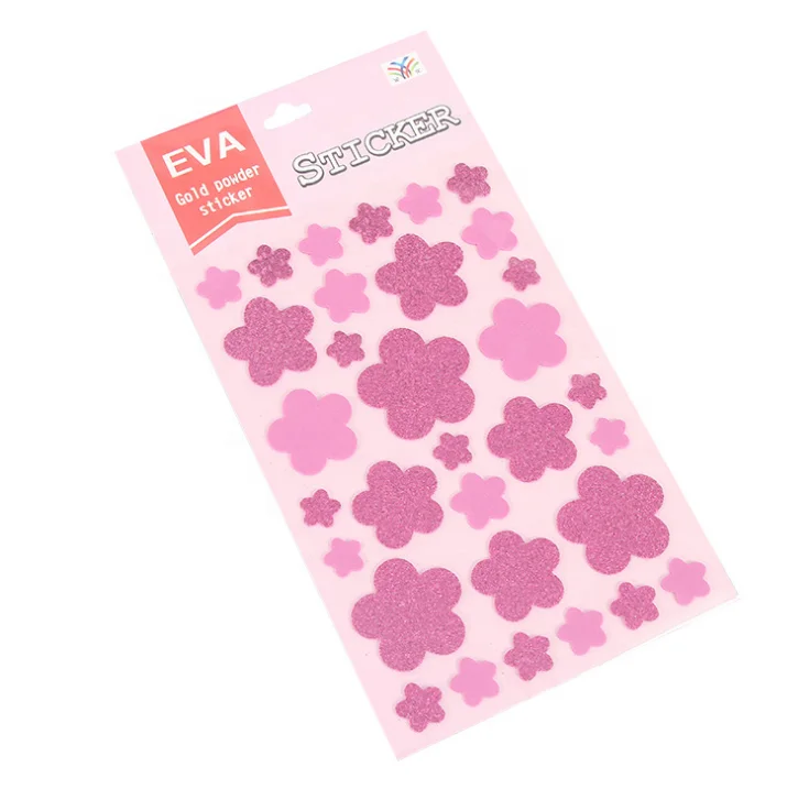 
Factory supply Eva foam glitter sticker custom print puffy stickers for kids 
