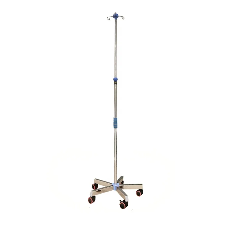 Factory produce high quality portable iv pole drip stand for Hospital bed and infusion room use