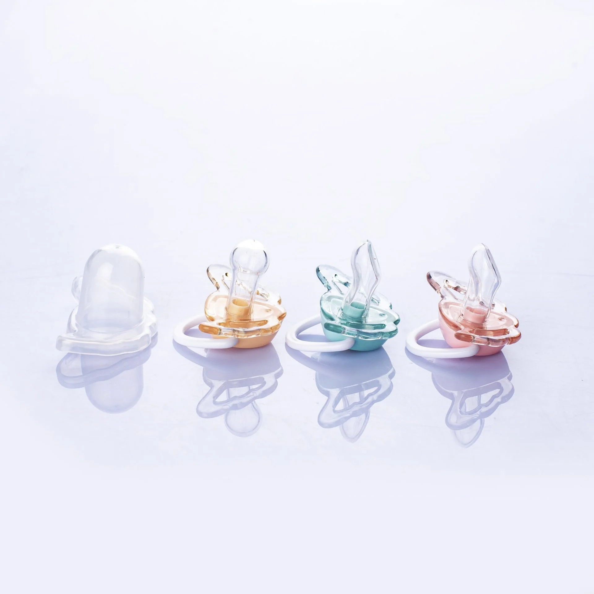 2024 NEW Baby Items 100% Natural Rubber Nipple Newborn Baby Pacifier Wing Style BPA-Free Soother