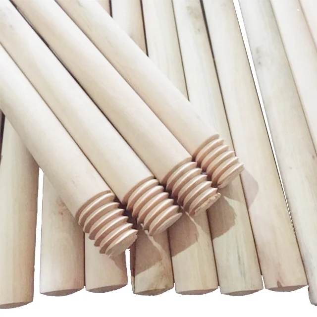 High Quality 120cm Length Wooden Broom Stick Wood Pole Palos De Escoba With wooden broom stick China Broom Stick