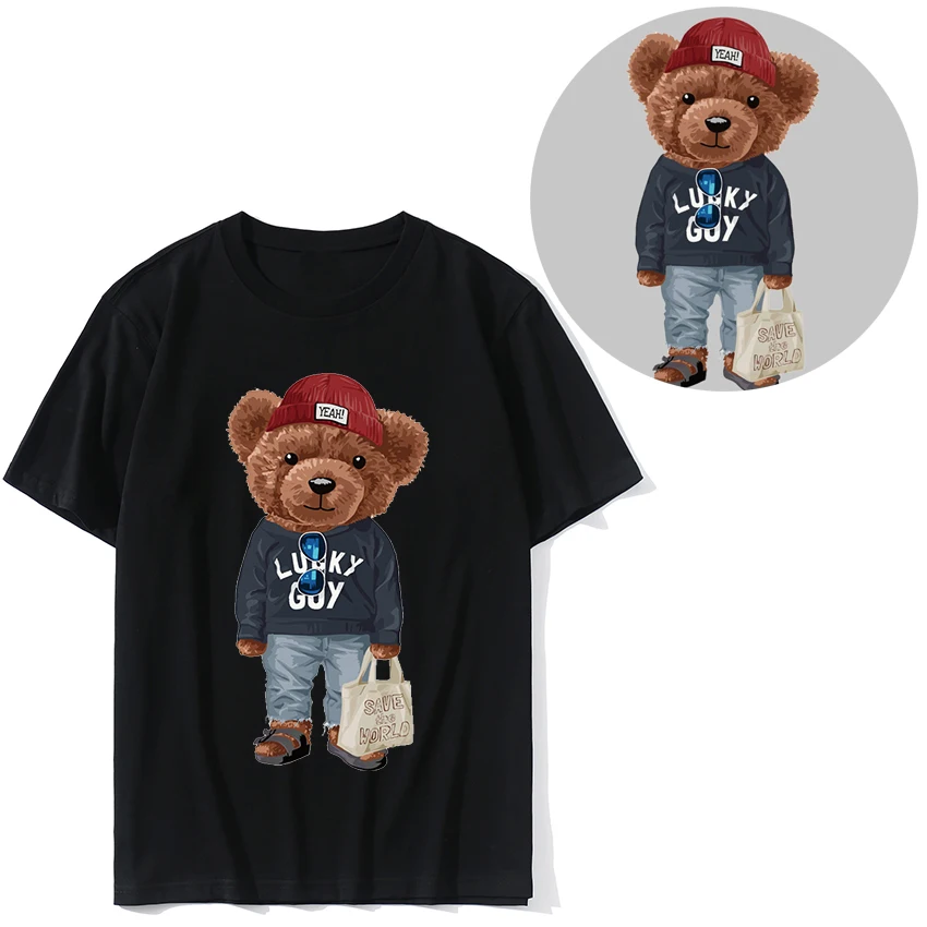 Cheap Sticker Wholesale Custom Printing Cartoon Logo Plastisol Heat Transfer Labels For Adult Kids Clothes