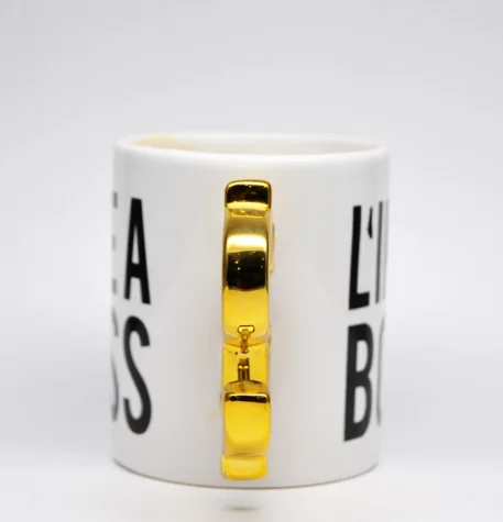 Like a boss cup dollar handle mug ,ceramic dollar symbol handle cup