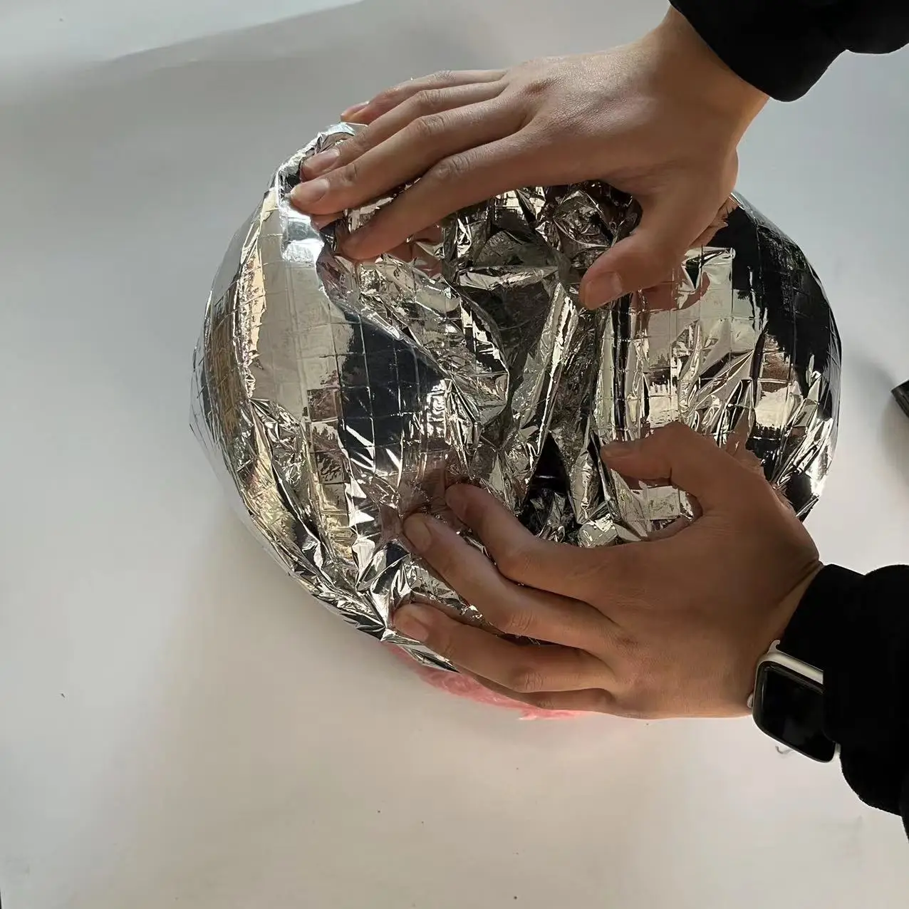 R4/ R6/ R8  HVAC fittings insulated fireproof double aluminum reinforced glass fiber insulation pipe