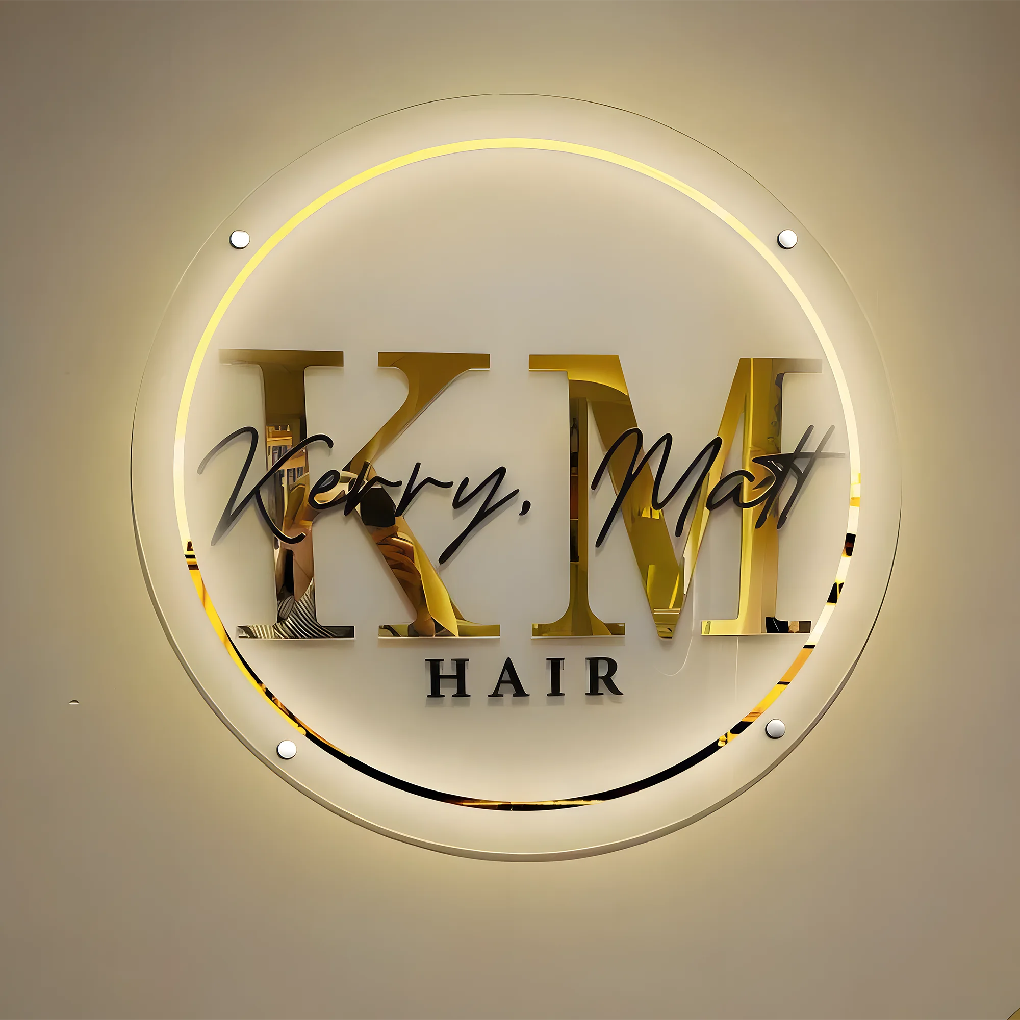High Quality Salon Sign with backlit acrylic letters Light Of Acrylic Sign Interior Salon led sign