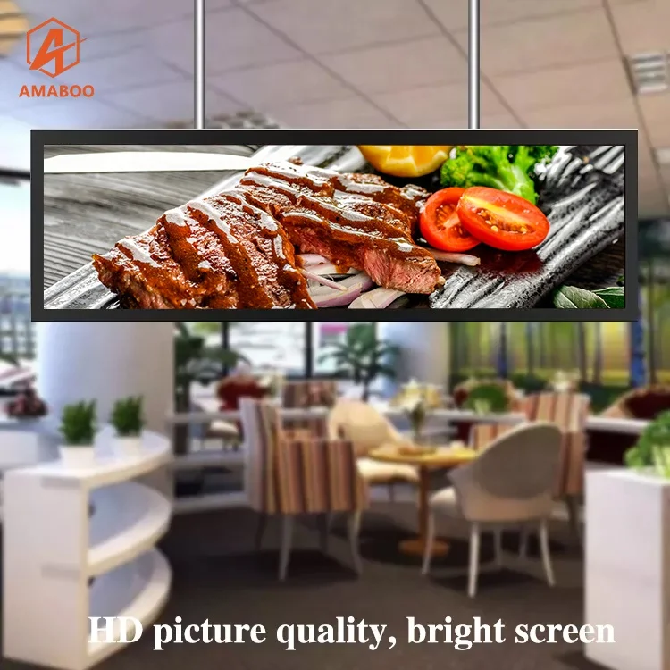 Smart Retail Digital Shelf Led Display Shelves Stretch Bar Type Lcd Display For Supermarket Shelf Edge