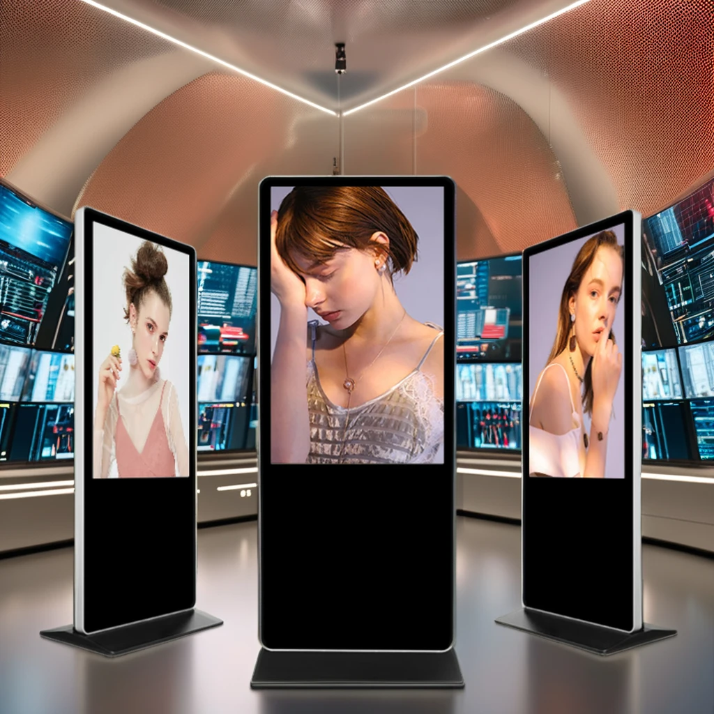 55 Inch Indoor Floor Standing TFT LCD Advertising Display with WiFi Non-Touch Screen 1-Year Warranty