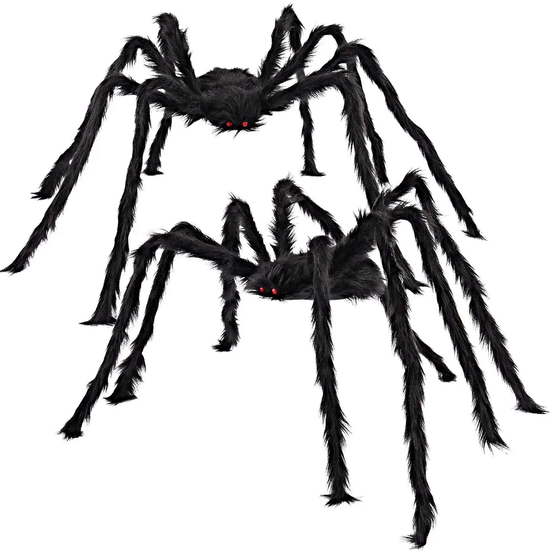 Halloween black spider color spider plush large spider ghost Festival party courtyard grass venue decoration props