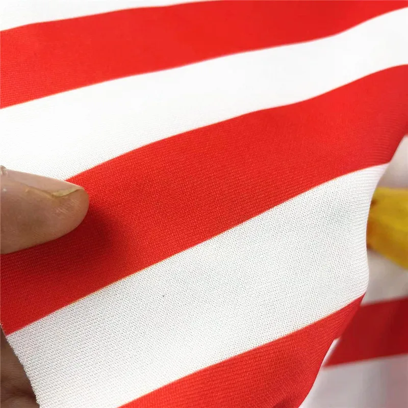 New Customized digital Red and White Fashionable Stripes Color Stretch household fabric 90%poly+10% spandex ASL31017 yoga fabric