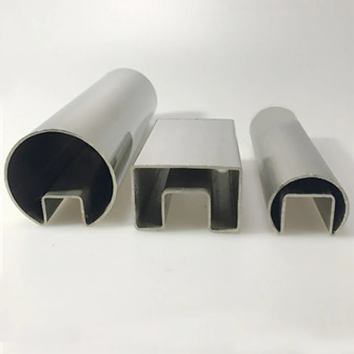 Stainless Steel Glass Balcony Post U Slot Tube Balustrade Handrail U Profile Pipe on Balustrade & Handrails