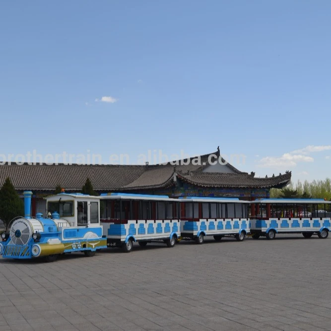 China High Quality Amusement Park 107 Passengers Road Dotto Sightseeing Electric Tourist Trackless Train