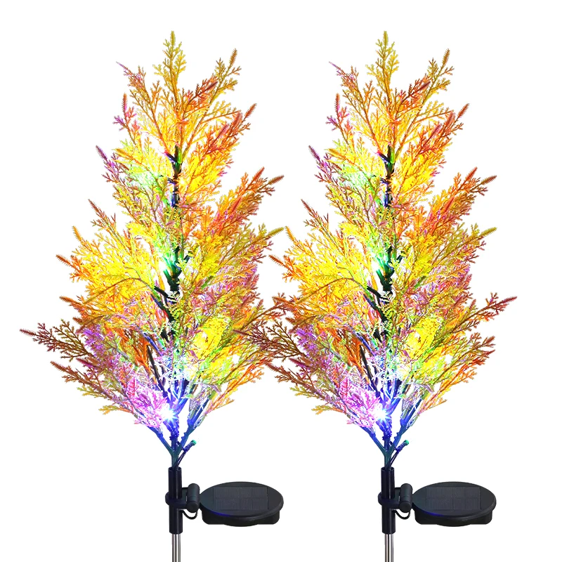 2024 Solar Christmas Decoration Tree Light Outdoor Tree  12 PCS LED Lamp 1000mAh Battery Outdoor Solar Lamp