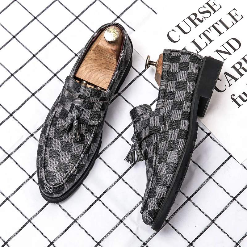 Men Business Casual Pu Leather Loafers For Man Slip On Formal Office Official Shoe Of Male Party Wedding Dress Shoes