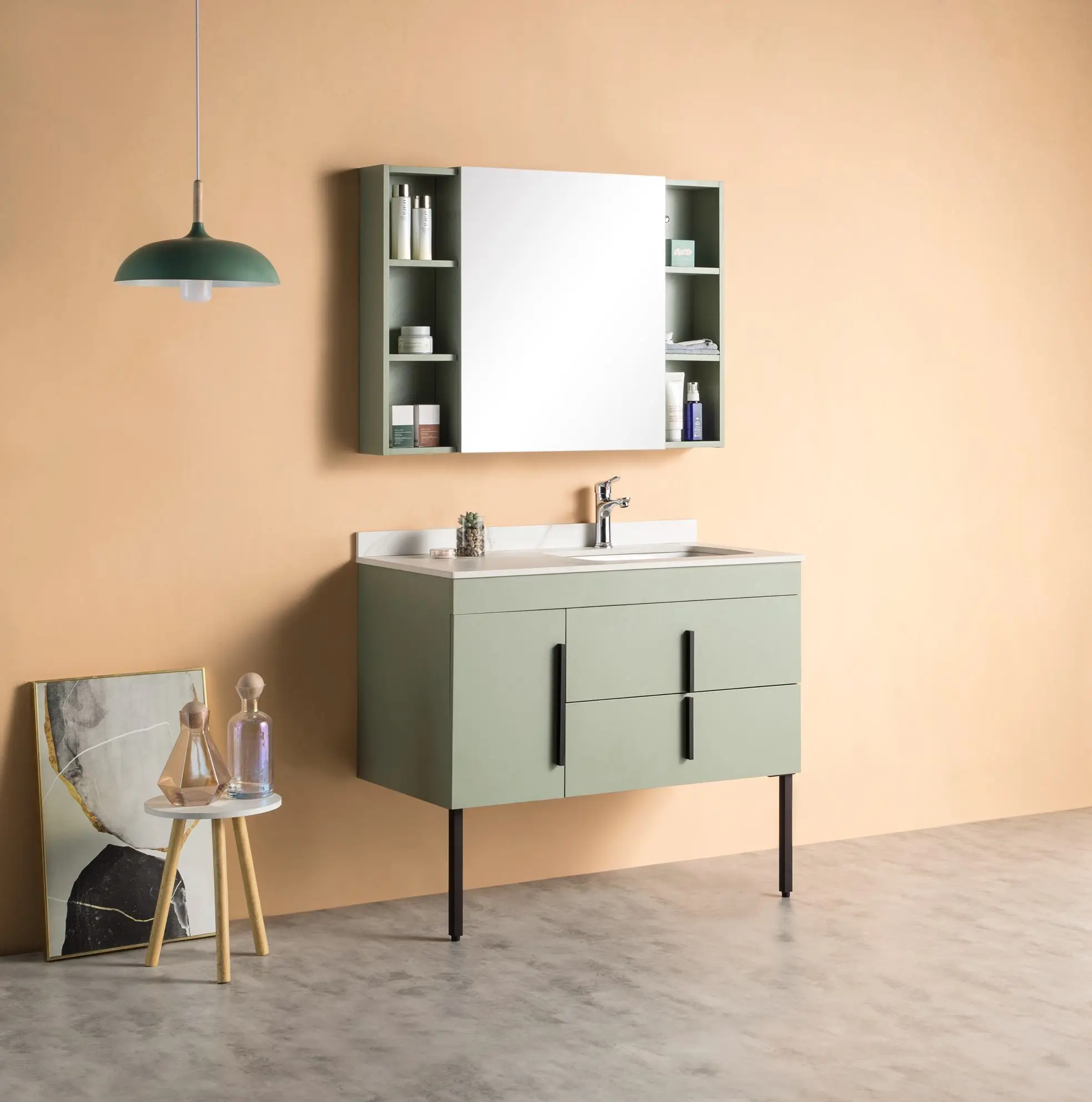  Vanity Combo floor standing cabinet wood stand