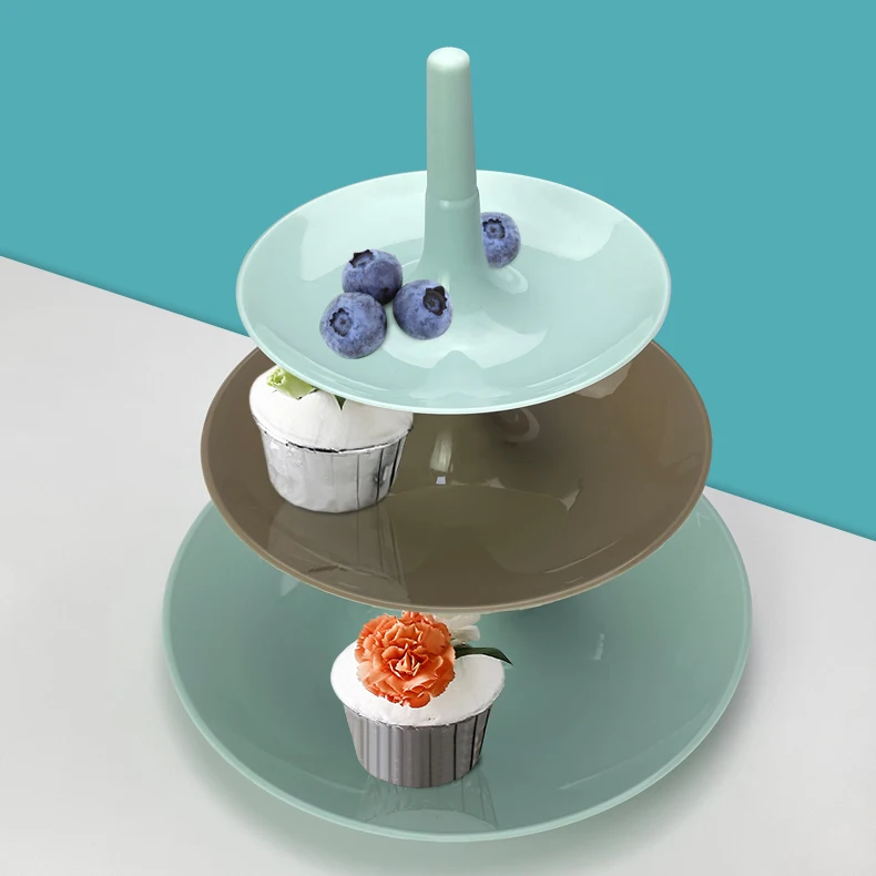 2023 творческий 4 слоя сервировки Candy лоток пластиковые сухие фрукты дисплей шкафа закуски десерт подставка для свадебного торта круглый поднос