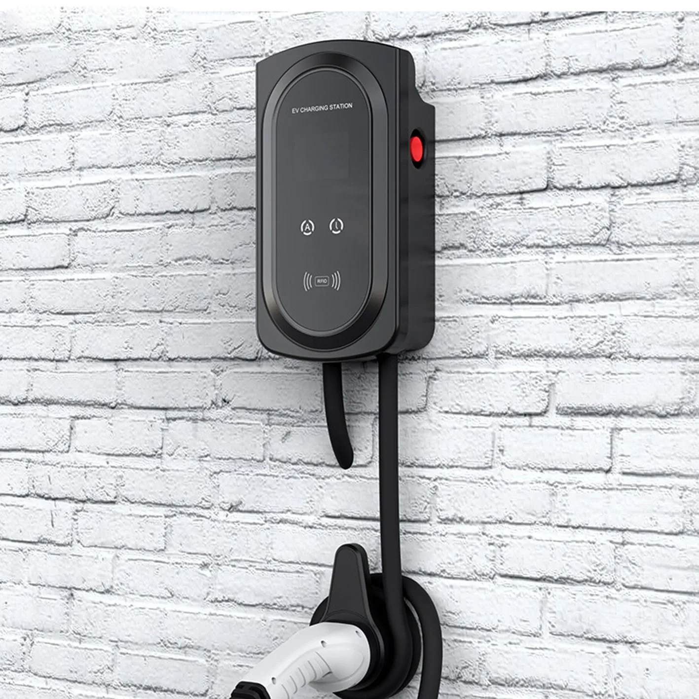 Ev station smart home 7kw standard black ev charger 32a type 1