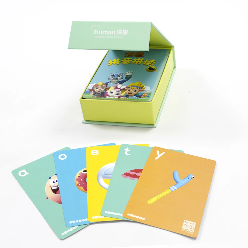 Индивидуальная Настройка, детские развивающие бумажные флэш-карты с пользовательской печатью, премиум-карты