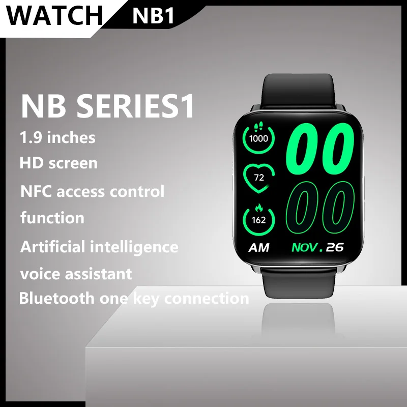 NB1 1.92 Inch Full Touch Color Screen Men BT Calling Blood Pressure Smart Watch