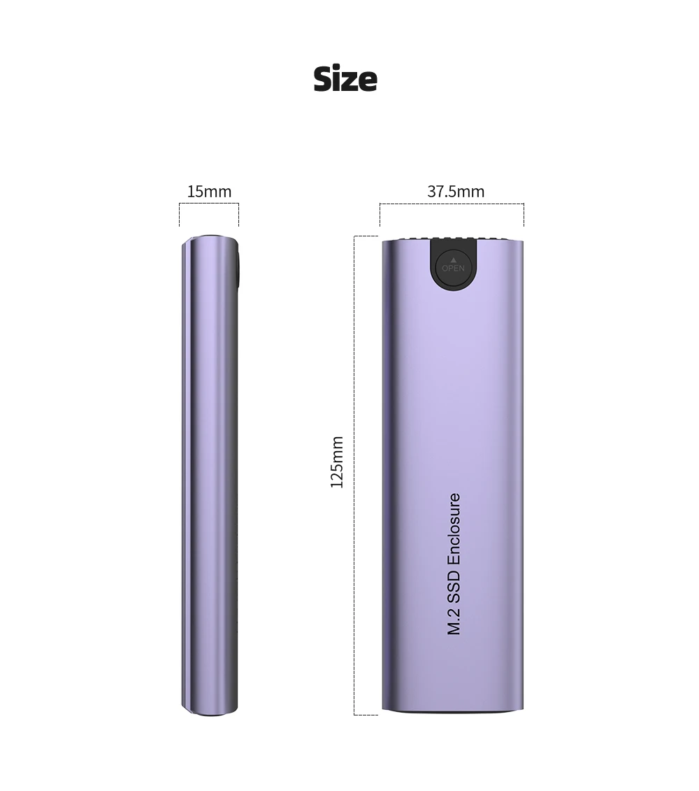 Новый внешний корпус для жесткого диска с портом USB 3 1 типа C M.2 SSD 10 Гбит/с NVME & NGFF Sata Корпус