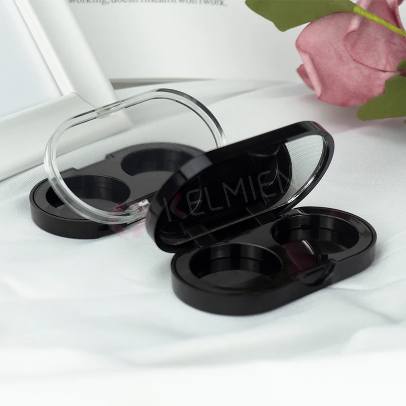 capable eyeshadow case with mirror blush case eyebrow palette 2 colors blush lip gloss concealer sequin makeup box