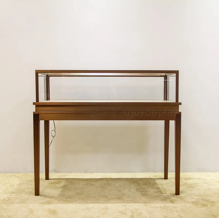 Luxury stainless and glass display case for jewelry