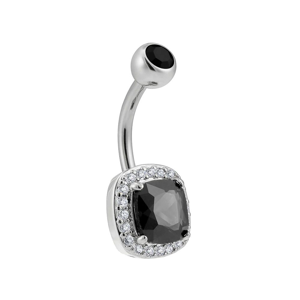 Superstar custom 316L stainless steel copper accessories pendant belly button ring pack rhinestone navel body piercing jewelry