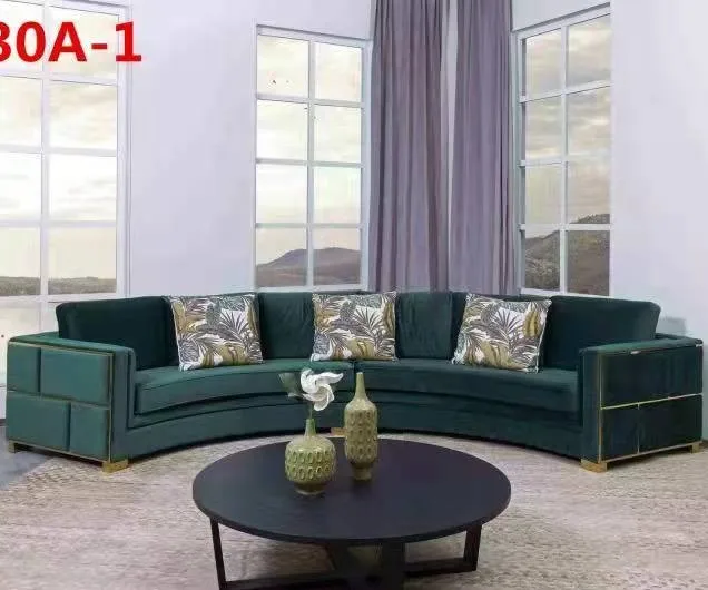 Modern Luxury Living Room Furniture sectional Sofa Set Couch curve sofa set