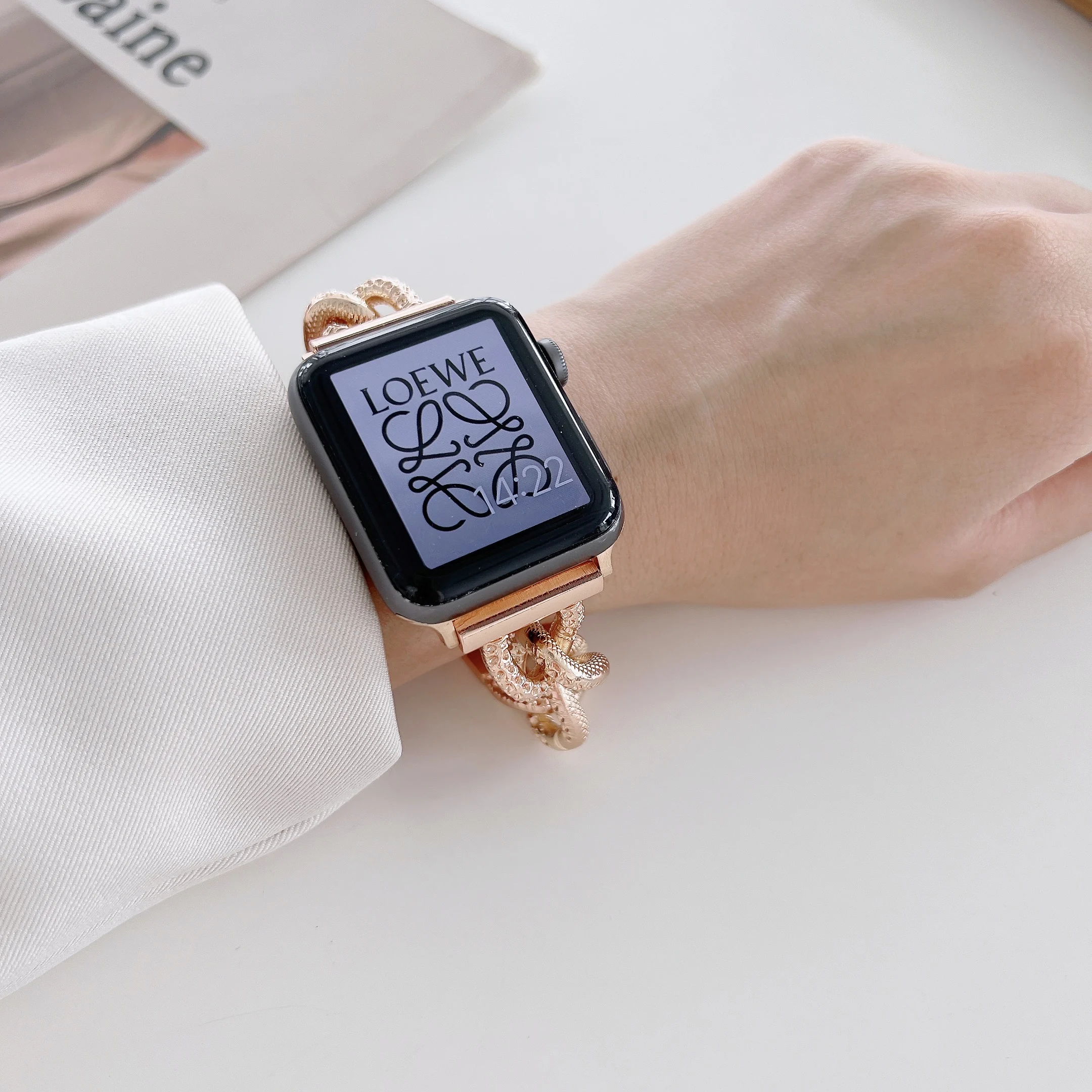 Multifunctional Replacing Watch Strap Stainless Steel Band Metal Women for IWatch 9 8 Se 7 6 5 4 3 2 1