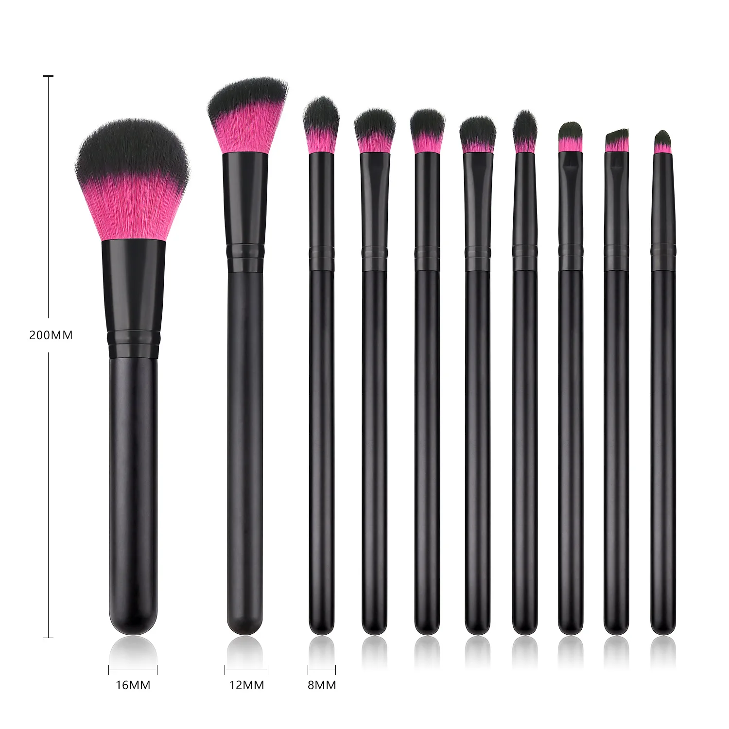 HZM 10 pieces eyelash kabuki brush makeup accessories brush make up eyeliner Eyebrow makeup brush
