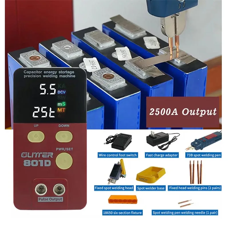 801D Pulse Battery Welding Machine Spot Welder Used For Welding Of Lithium Battery Pack Capacitor Energy Storage Spot Welder