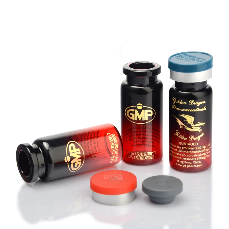 2ml 3ml 5ml OEM clear amber screen printing sterile pharmacy empty 10ml borosilicate glass vial colored with rubber cap