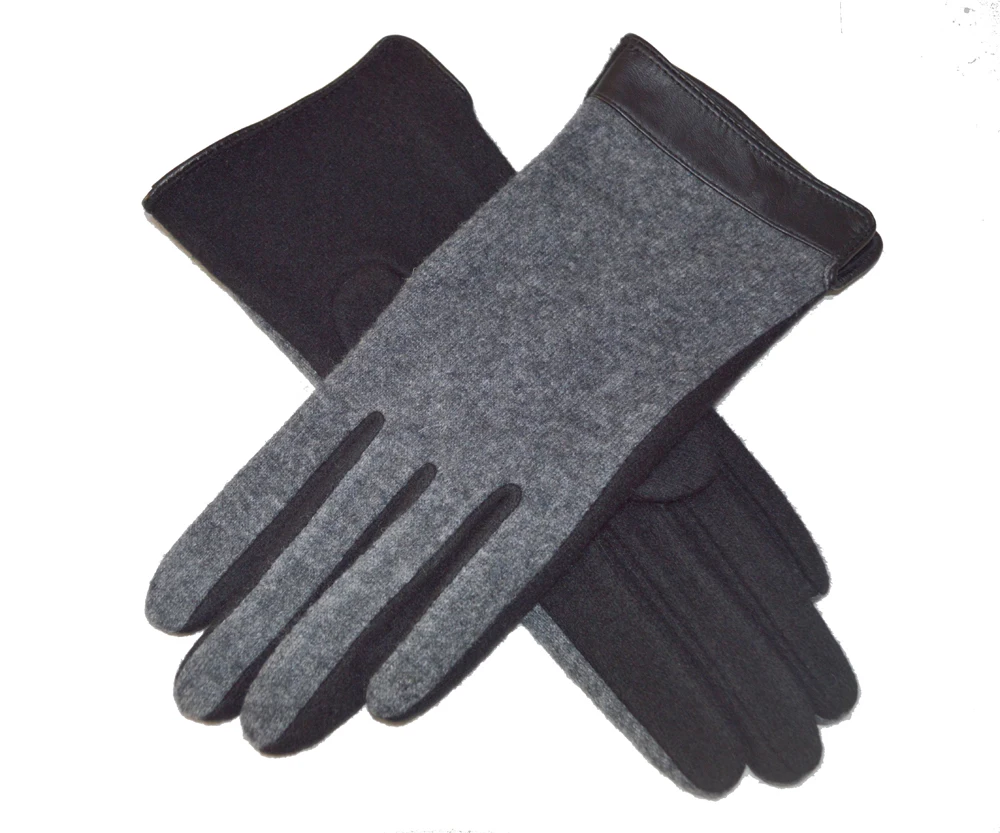 New Basic Women  Winter Warm Unlined Wool-mix Touch Screen Wool Gloves