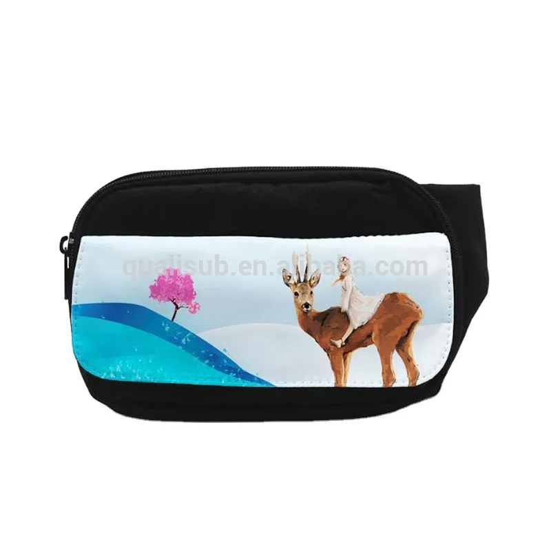 Qualisub Personalized canvas Waist bag Blanks Sublimation Waist Bag for Men DIY design Blank Waist bag
