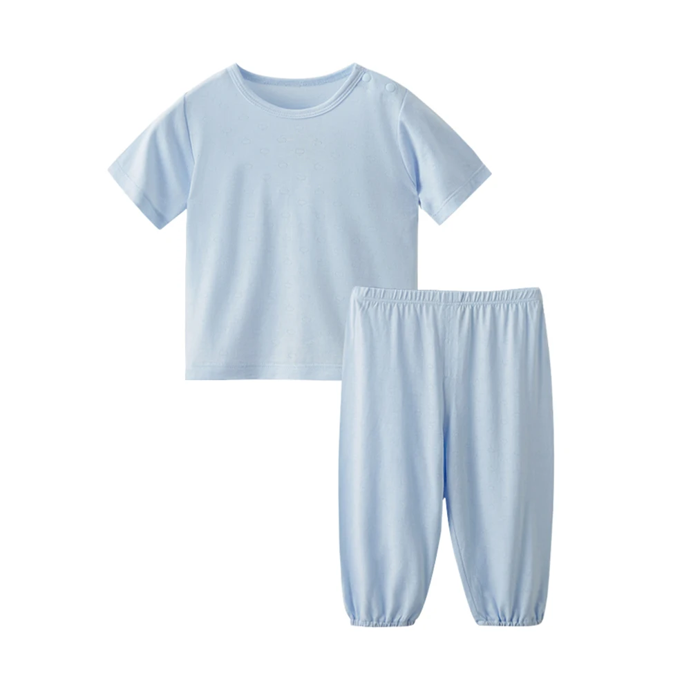 What&why Summer Short Sleeve Baby Clothing Sets 100% Cotton Jersey Home Wear Shorts New Born Boutique Baby Clothes Wholesale