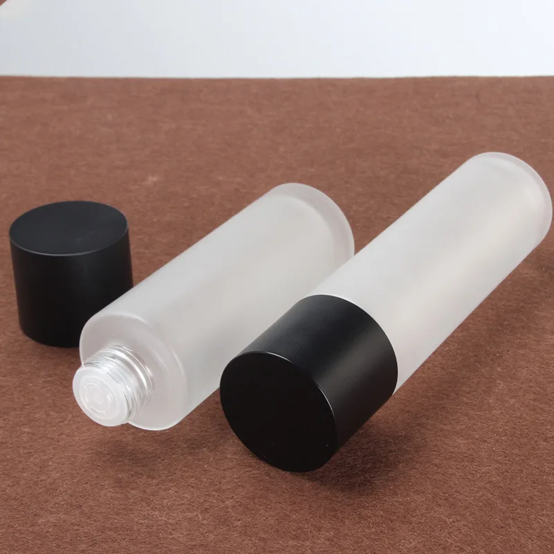 20g 30g 50g cosmetics cream jar and 20ml 30ml 40ml 60ml 80ml 100ml 120ml frosted Green Spray Lotion pump glass Bottle set