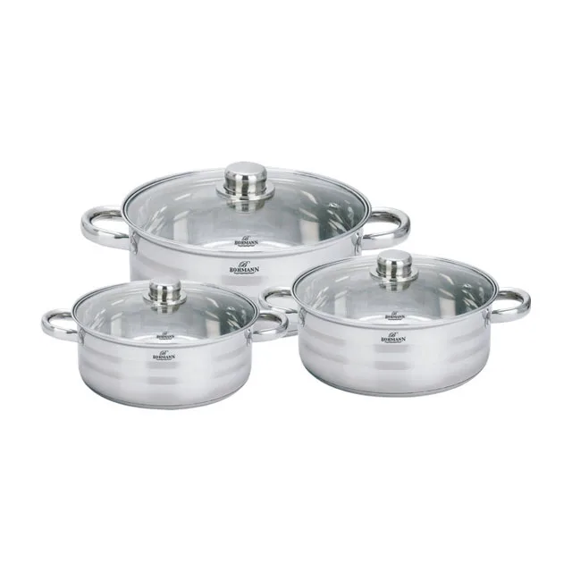 t304 Surgical Stainless Steel Cookware Non Stick Steel Cookware with Cover Cookware Set Pot Pan