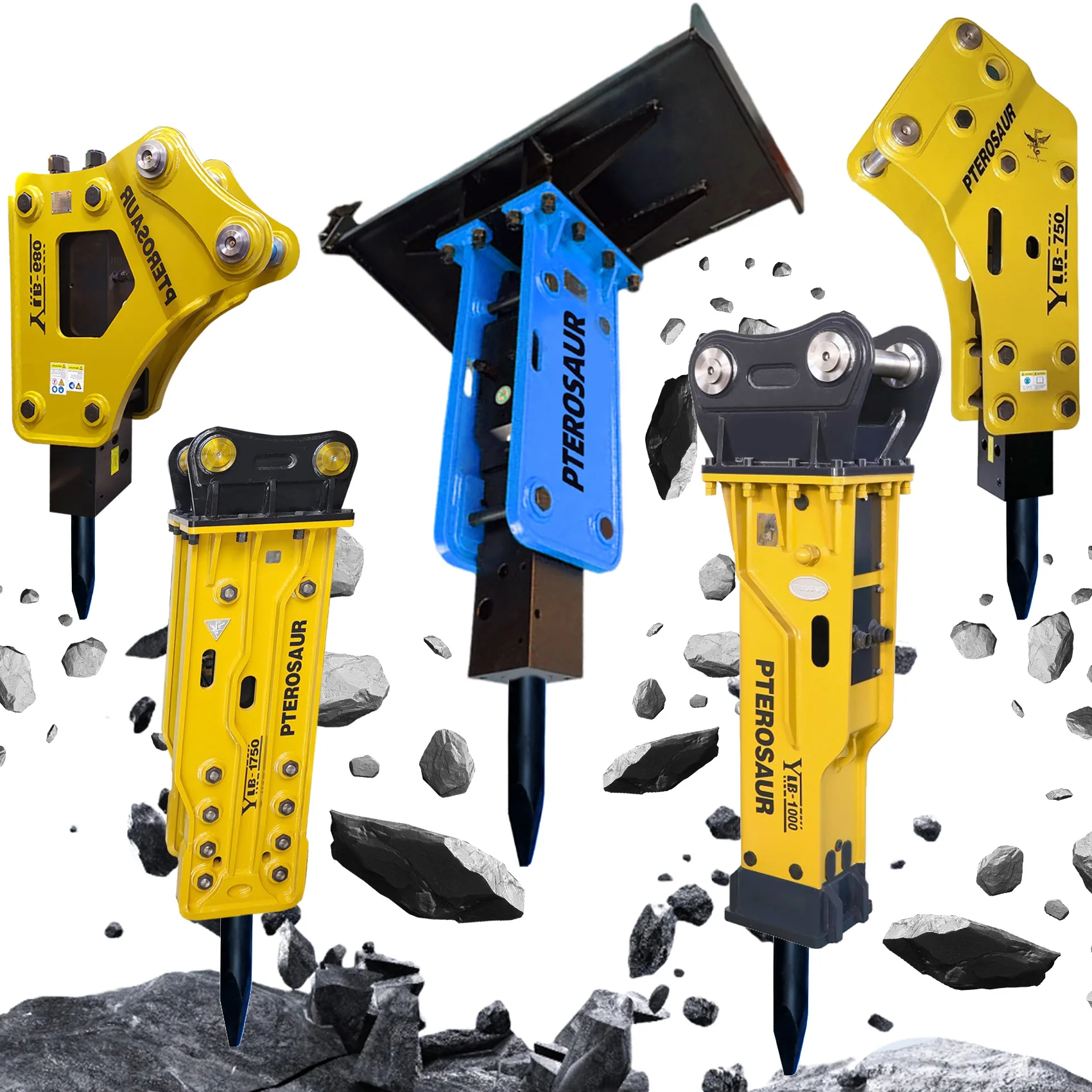 Hydraulic Breaker SB70 Rock Hammer Chisel 135mm Box Type for 20ton Excavator Construction Use
