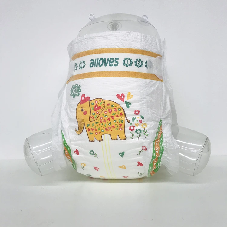 Baby Diaper OEM Branding Baby Diapers Malaysia Market Manufacturer Disposable Fluff Pulp Tapes Diaper 6000ml Printed Dry Surface