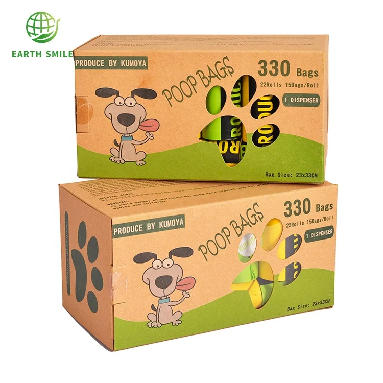 
Eco Friendly Strong Recycled Plastic Biodegradable Dog Poop Waste Bags With Dispenser 